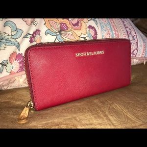 Maroon Michael Kors Wallet